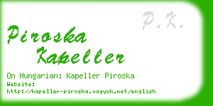 piroska kapeller business card